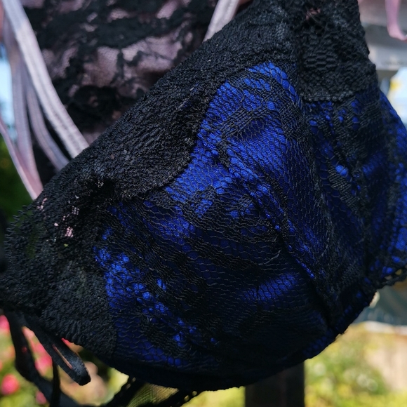 Rene Rofe Blue Lace Bra - Picture 5 of 16